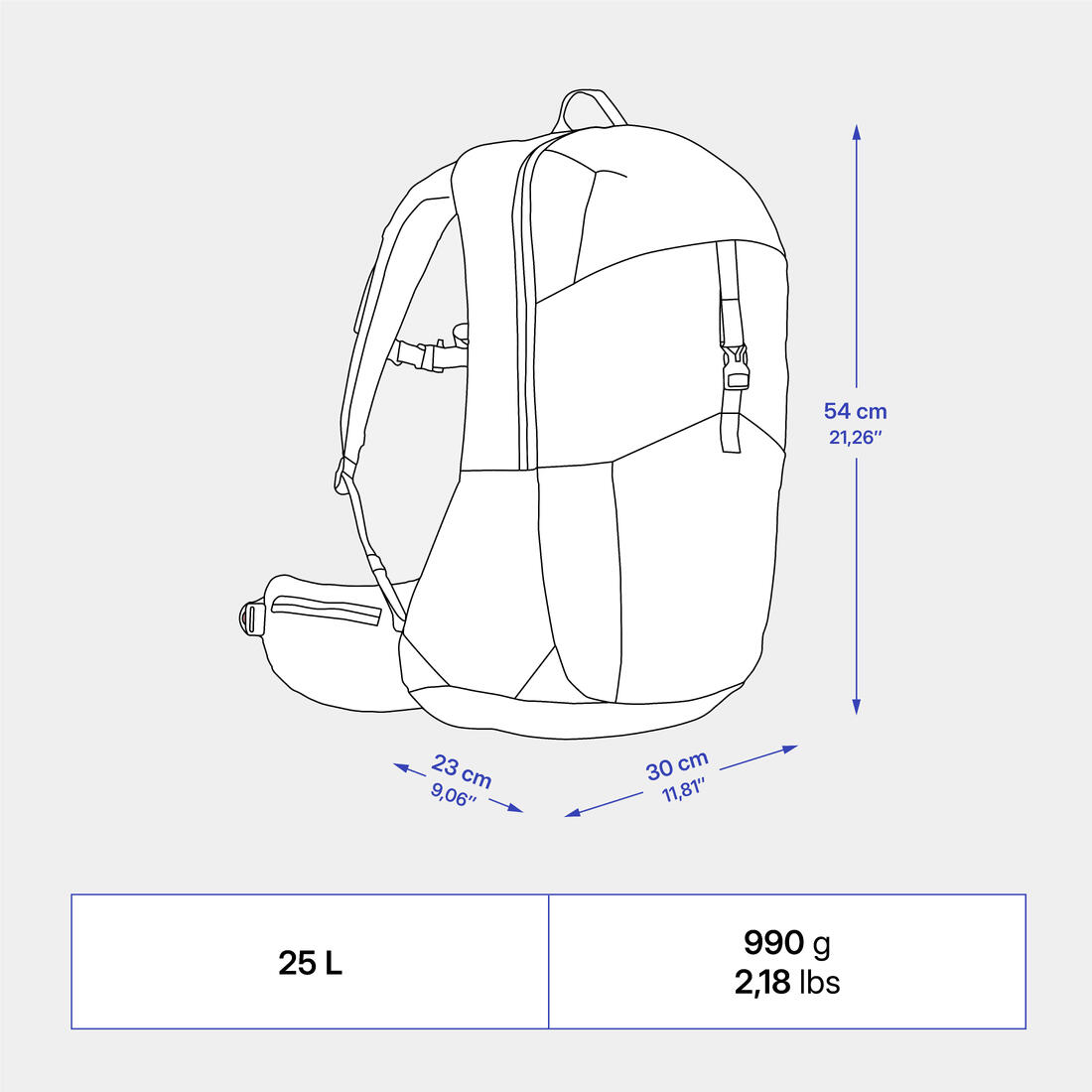 QUECHUA (ケシュア) 登山・ハイキング バックパック MH500 25L