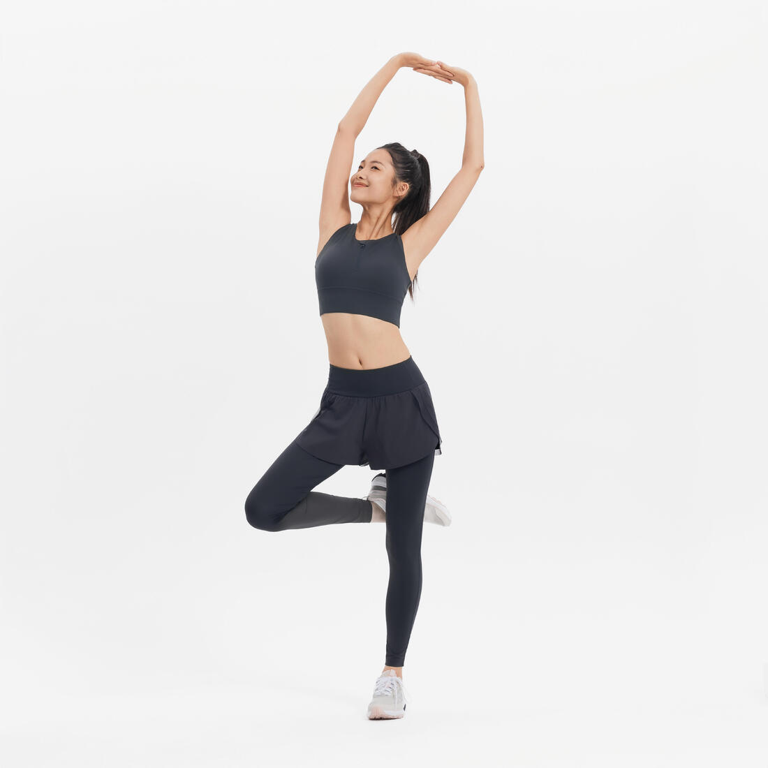 DOMYOS (ドミオス) フィットネス ロングブラ ハーフファスナー CN 920