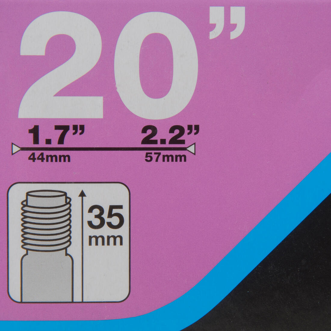 サイクリング 33mm米式バルブインナーチューブ 20×1.7/2.2インチ