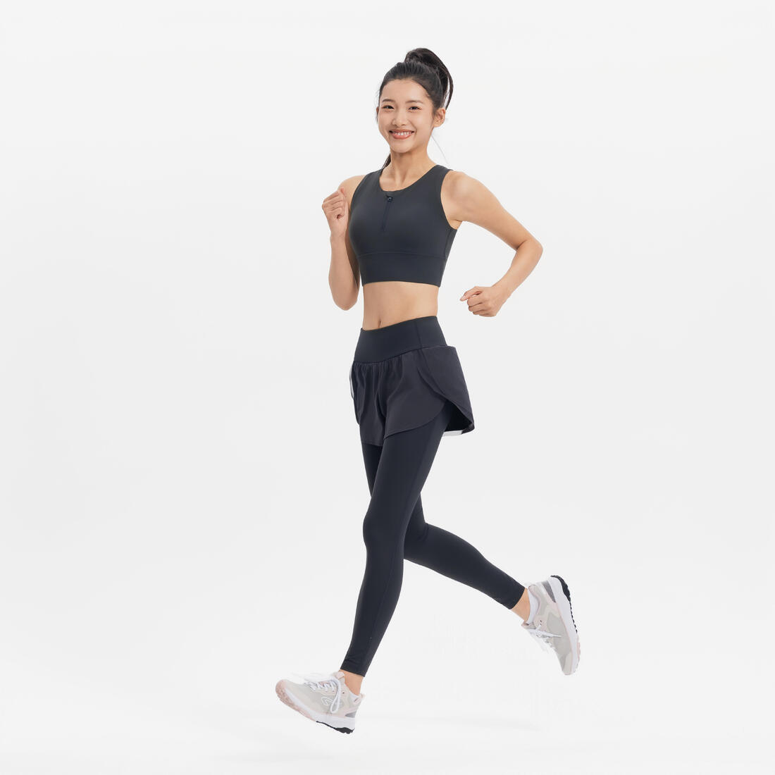 DOMYOS (ドミオス) フィットネス ロングブラ ハーフファスナー CN 920