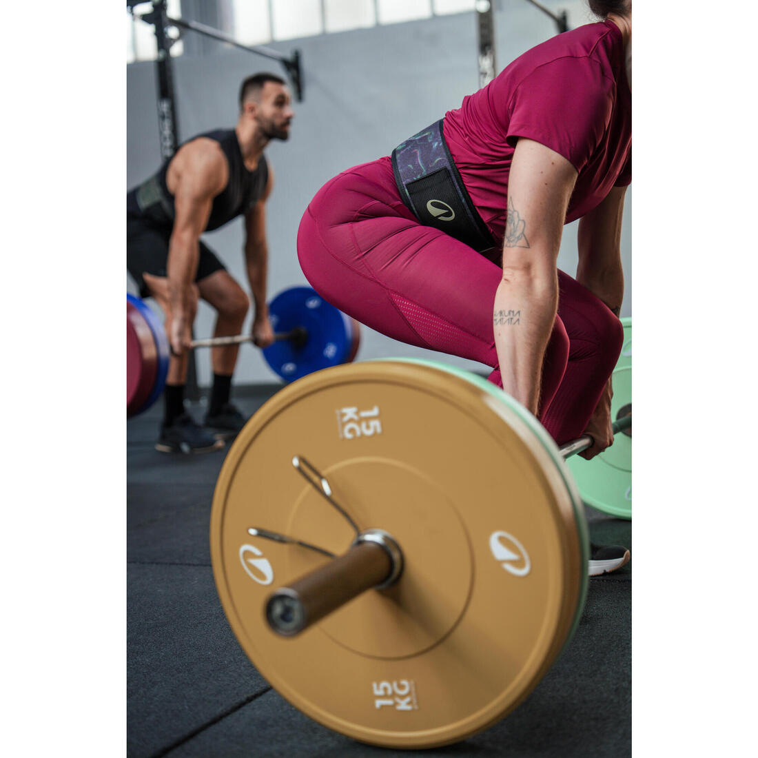 DOMYOS (ドミオス) フィットネス ウェイトリフティングベルト 安全バックル付