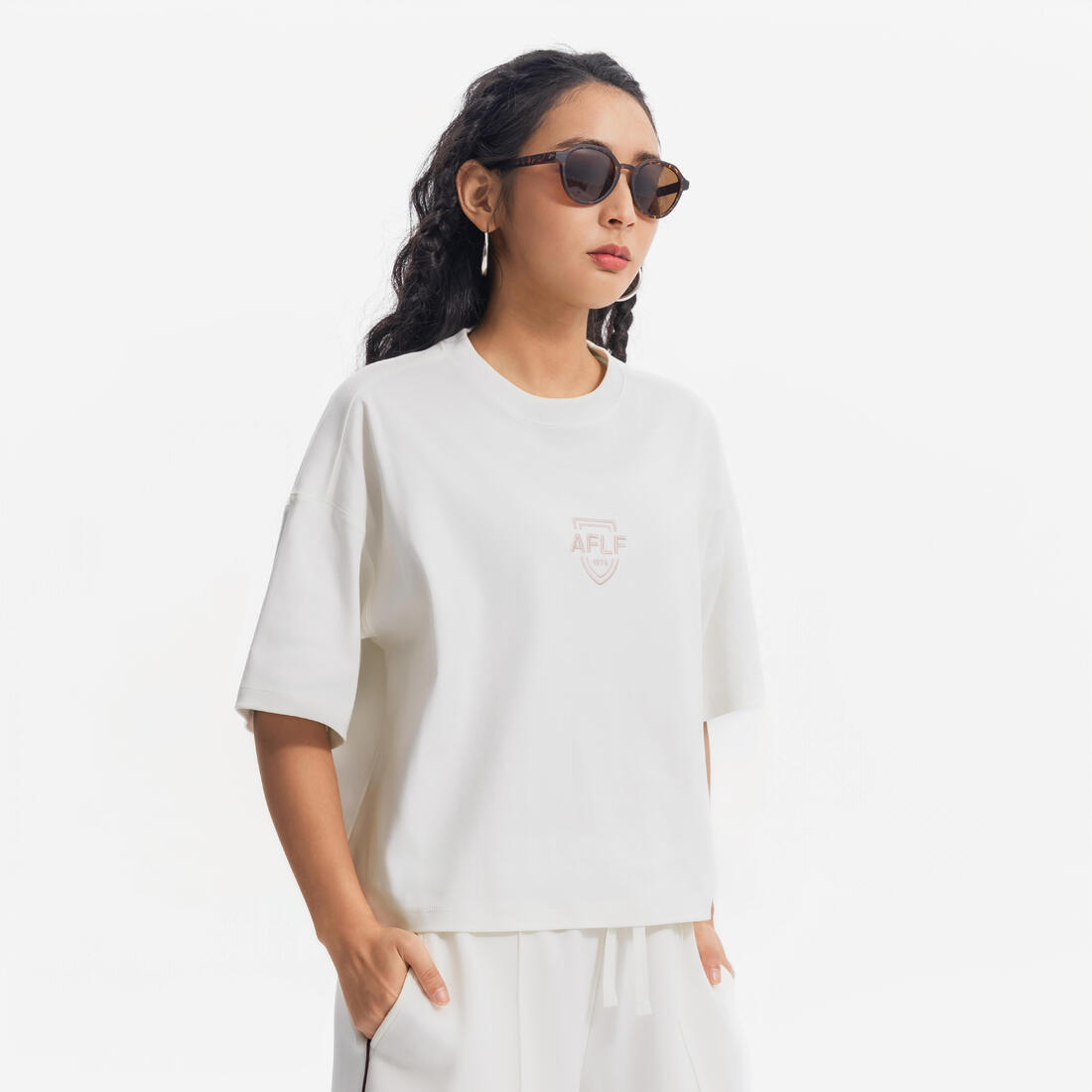 スポーツウェア オーバーサイズ クロップTシャツ