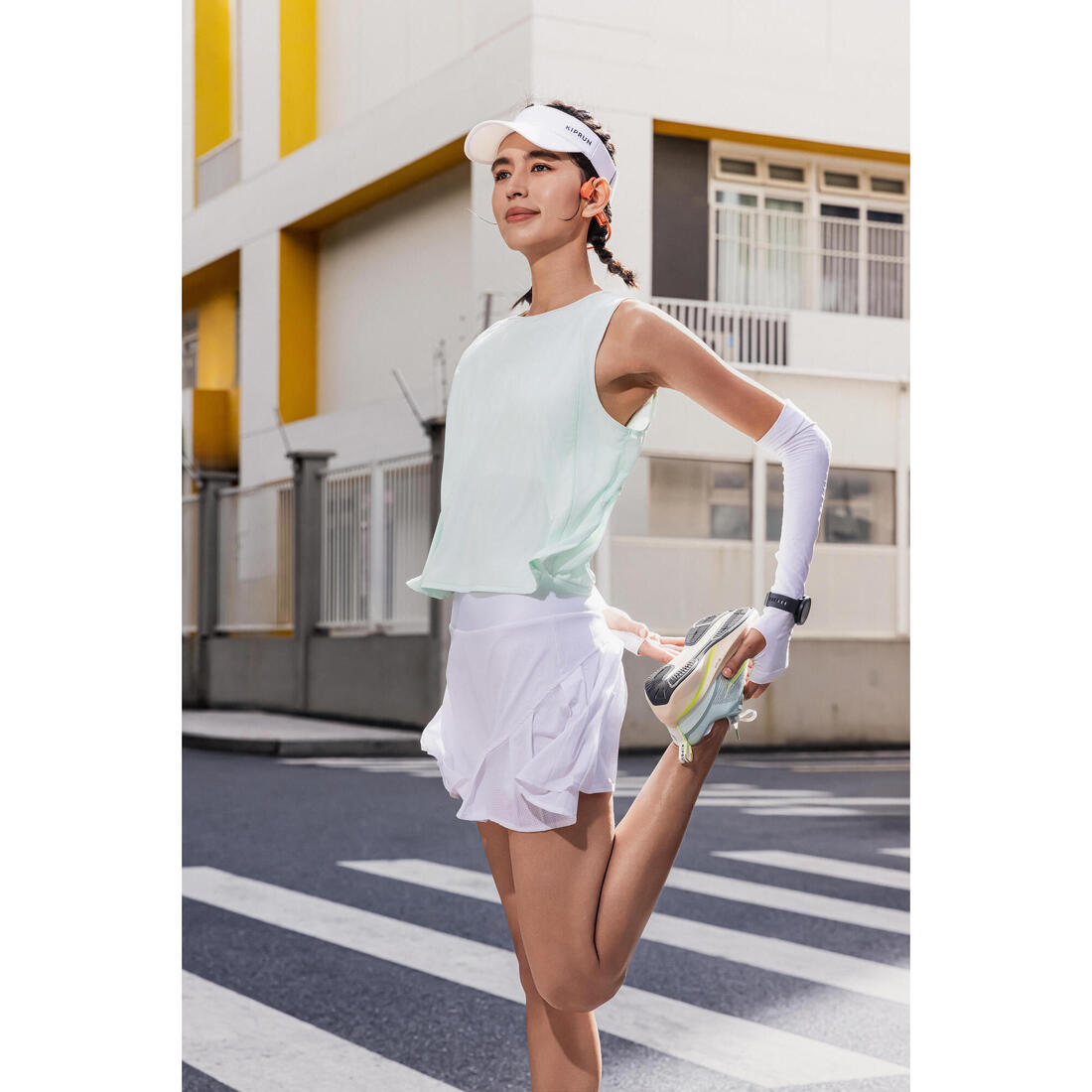 KIPRUN (キプラン) ランニング レディース ショートタンクトップ 透湿性 Run 500 Dry