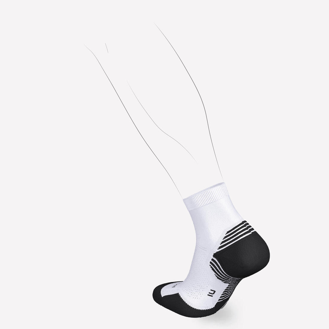 KIPRUN (キプラン) ランニング ソックス 厚手 ミドルカット RUN500 2足組