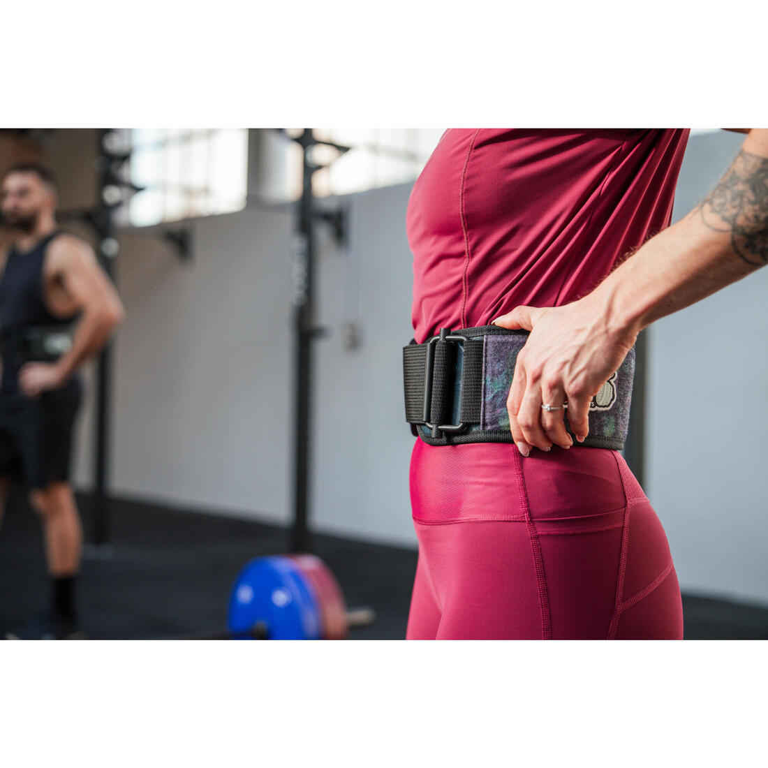 DOMYOS (ドミオス) フィットネス ウェイトリフティングベルト 安全バックル付