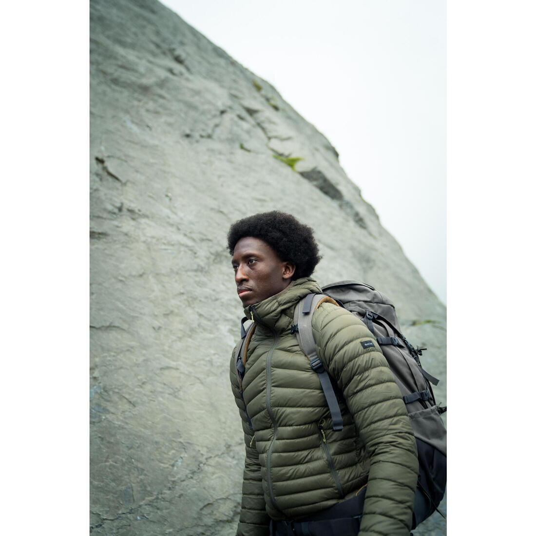 FORCLAZ（フォルクラ）登山・トレッキング フード付き ダウンジャケット TREK 100 撥水 - メンズ