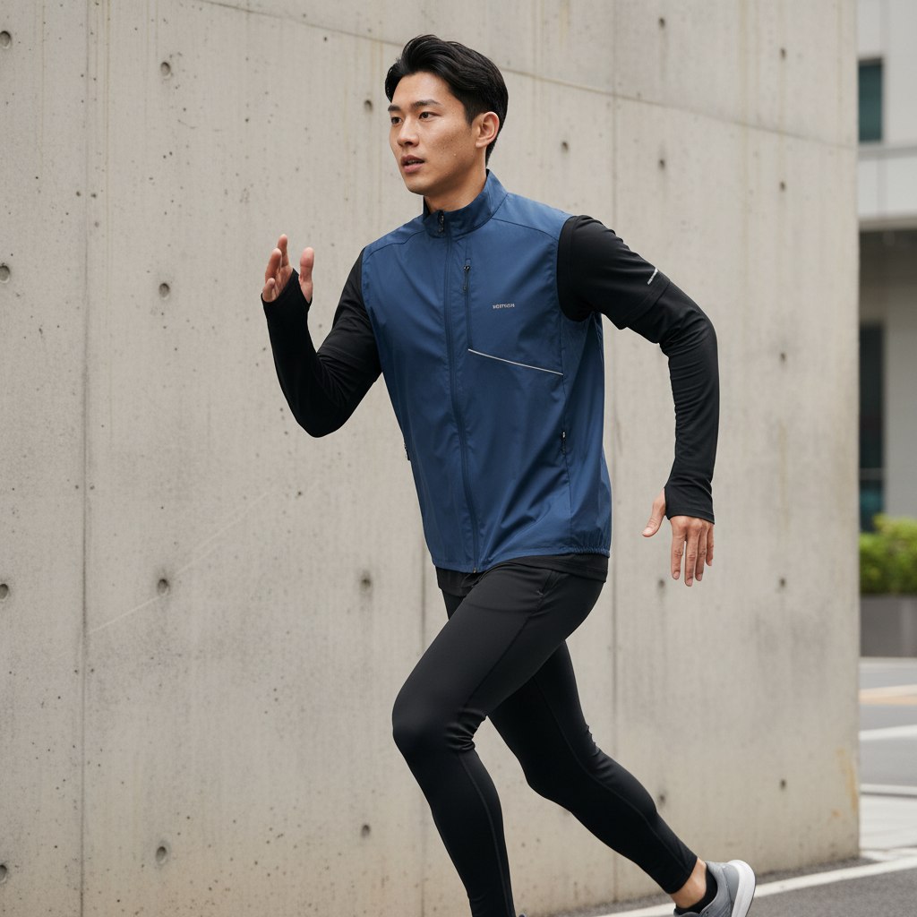 KIPRUN (キプラン) ランニング メンズ 防風ノースリーブジャケット Run 500