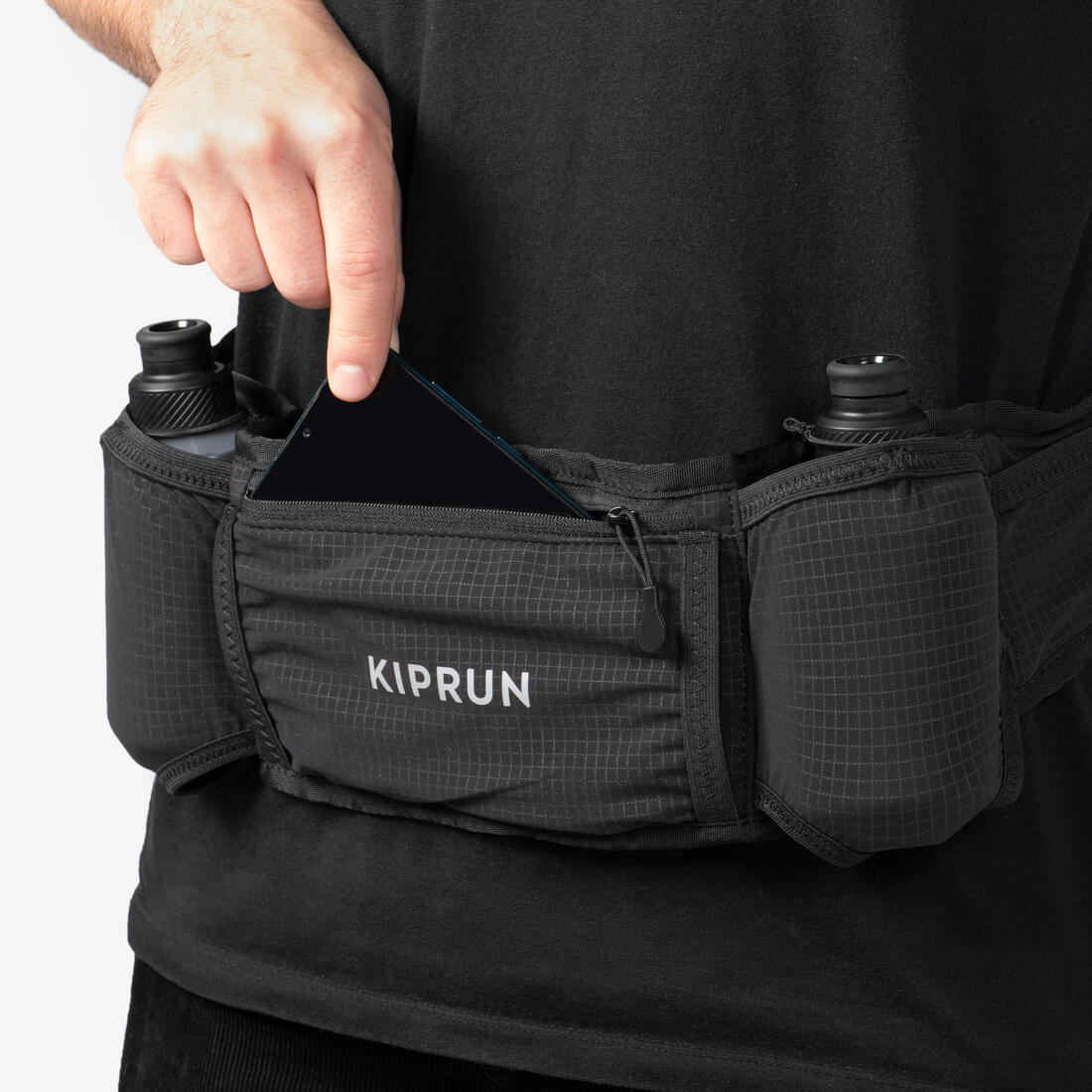KIPRUN (キプラン) ランニング ユニセックス ハイドレーションベルト 250mlボトル2本 Belt 500