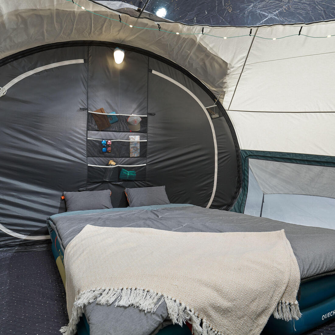 QUECHUA (ケシュア) キャンプ バブルテント ポリコットン AirSeconds Skyview 2人用 1ベッドルーム