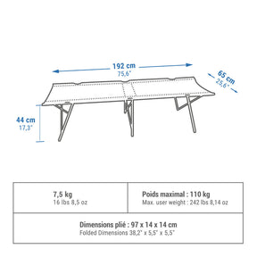 QUECHUA (ケシュア) キャンプ ベッド・コット CAMP BED SECOND 65cm