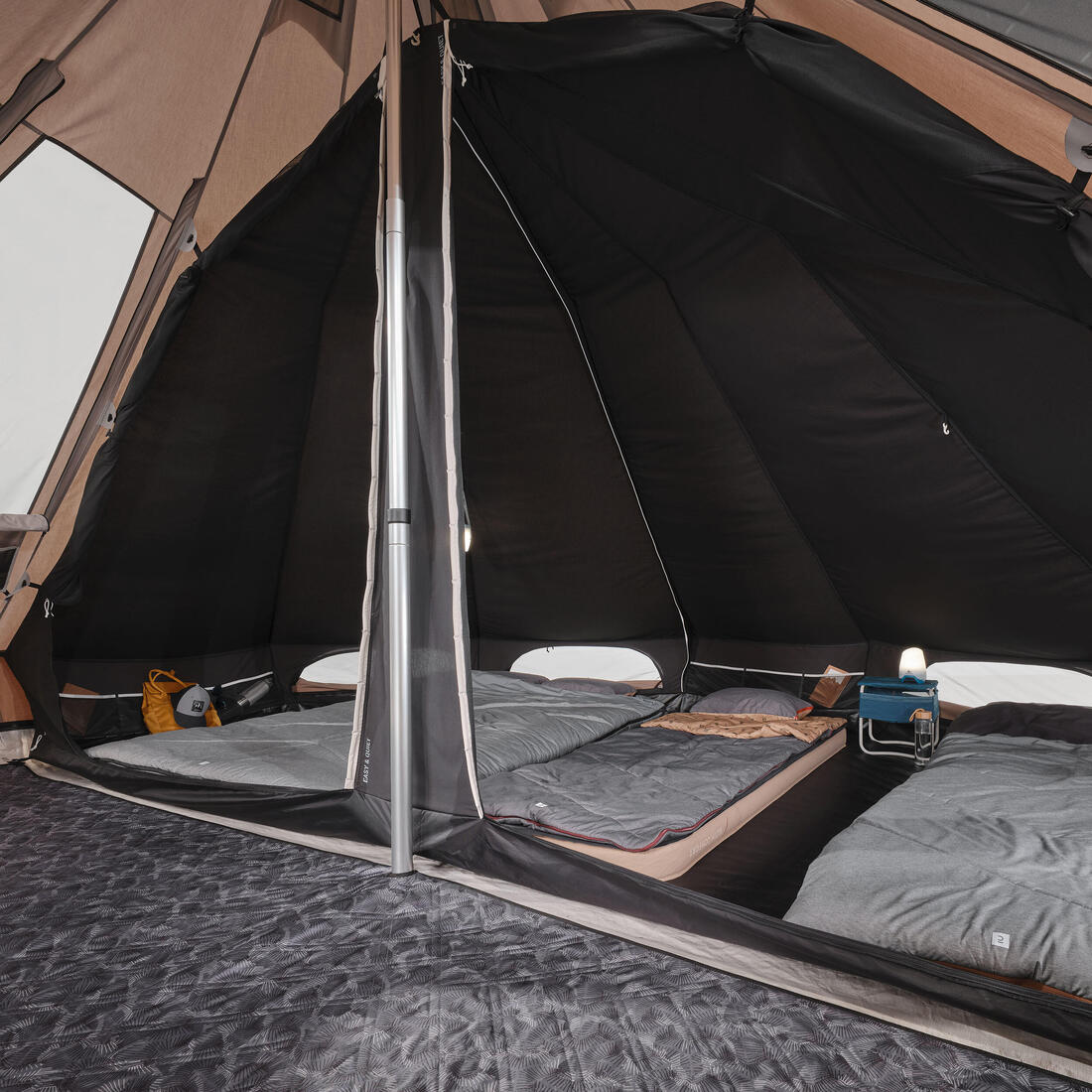 QUECHUA (ケシュア) キャンプ ティピー型テント ポリコットン - 5人用 - 2ルーム