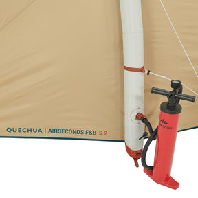 QUECHUA (ケシュア) キャンプ ファミリーテント エアーテント AIR SECONDS 5.2 FRESH&BLACK - 5人用 2ルーム